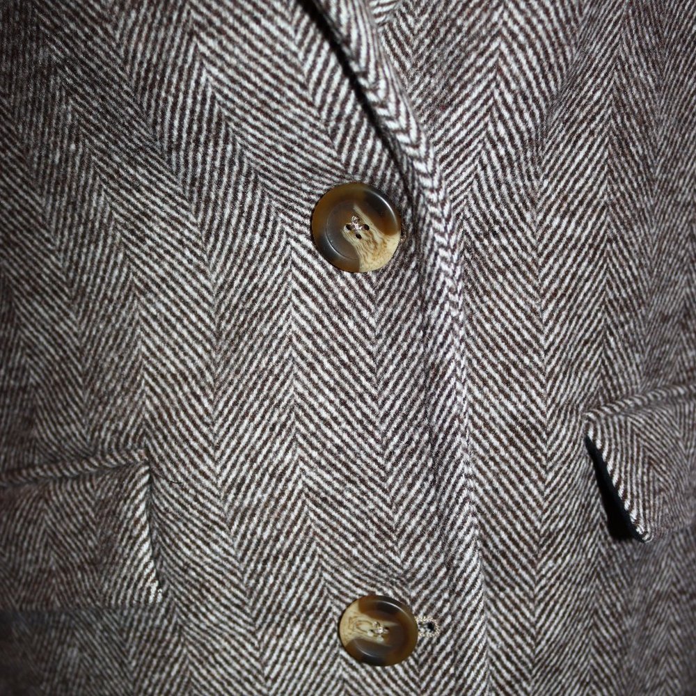 Herringbone Button Front Coat - image 5